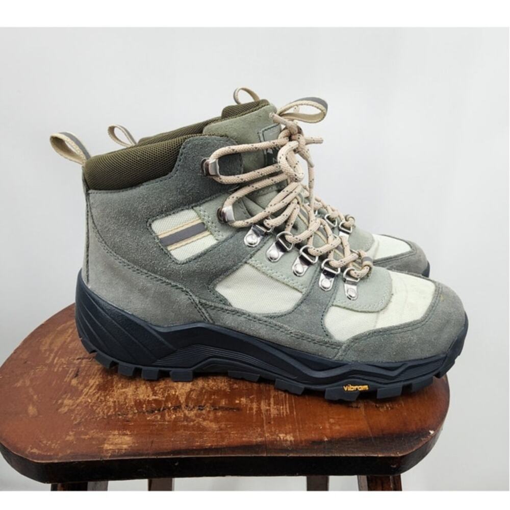 J.Crew Nordic Hiker Boots BB196 Waterproof Slate Mint Multi Size 9‎